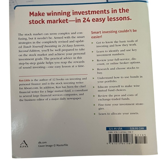 Investing in 24 Easy Lessons Book - Picture 2 of 3
